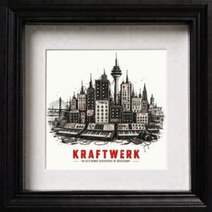 Kraftwerk Electronic Music Print | Synthwave Wall Art Moog Synths