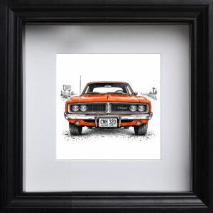 General Lee Dukes of Hazzard Poster | Legendary 1969 Dodge Muscle Car Art